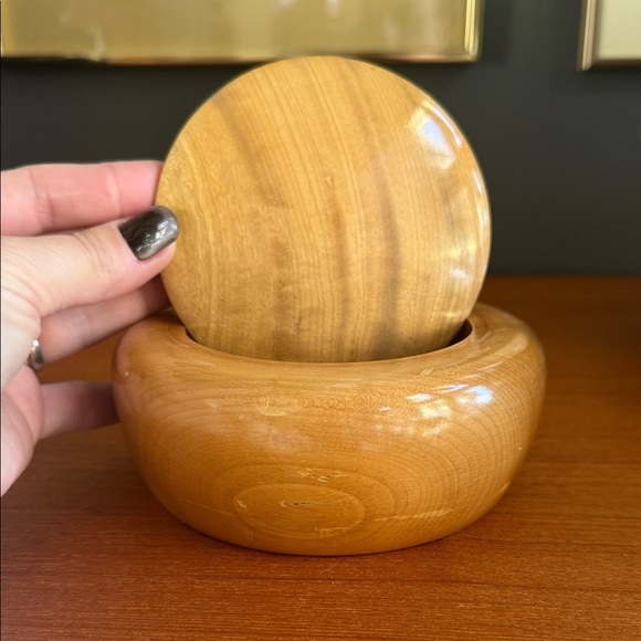 Vintage Other - Myrtle Wood Trinket Box the Wooden Nickel Oregon